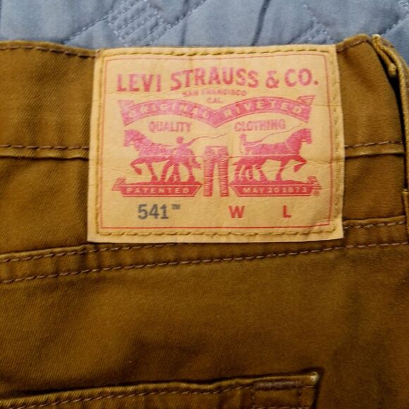 Levis Jeans Mens 46X34 Brown 541 Straight Leg Dark Wash American Denim Casual - Picture 11 of 12